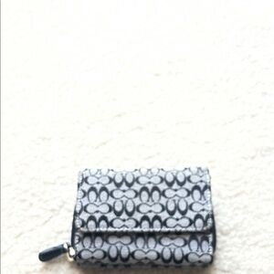 Coach Monogram Wallet - Black and White